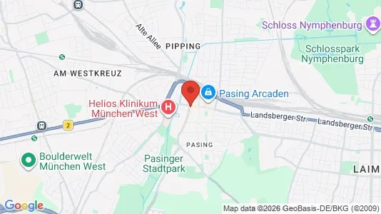 Rooms for rent i Munich Pasing-Obermenzing - kort over placeringen