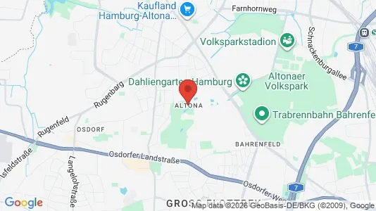 Rooms for rent i Hamburg Altona - kort over placeringen