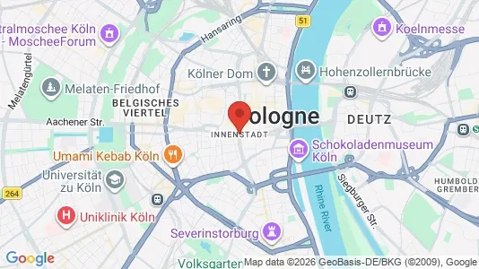 Houses for rent i Cologne Innenstadt - kort over placeringen
