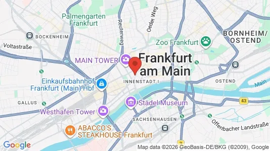 Rooms for rent i Frankfurt Innenstadt I - kort over placeringen