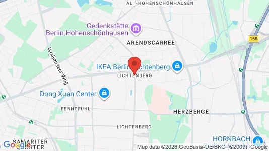 Apartments for rent i Berlin Lichtenberg - kort over placeringen
