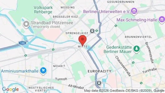 Apartments for rent i Berlin Mitte - kort over placeringen