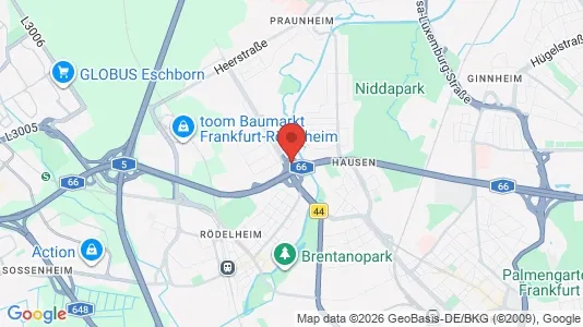 Rooms for rent i Frankfurt Mitte-West - kort over placeringen