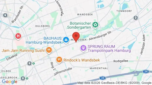 Rooms for rent i Hamburg Wandsbek - kort over placeringen