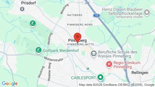 Houses for rent i Pinneberg - kort over placeringen