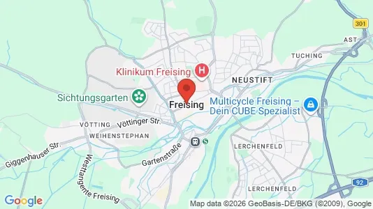Apartments for rent i Freising (Disctrict) - kort over placeringen