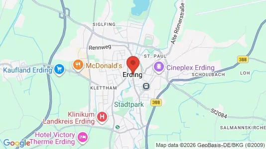 Apartments for rent i Erding - kort over placeringen