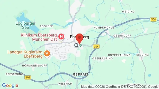 Apartments for rent i Ebersberg - kort over placeringen