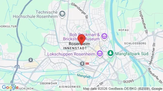 Apartments for rent i Rosenheim - kort over placeringen