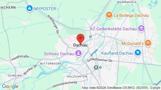 Apartments for rent i Dachau - kort over placeringen