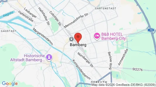 Apartments for rent i Bamberg - kort over placeringen