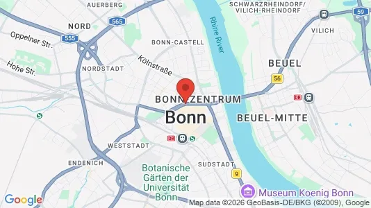 Rooms for rent i Bonn - kort over placeringen