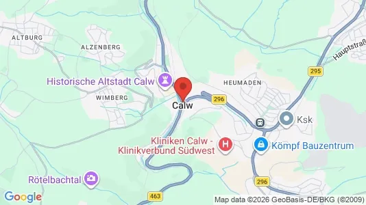 Apartments for rent i Calw - kort over placeringen