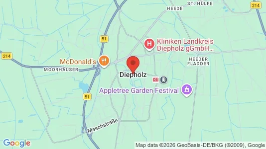 Apartments for rent i Diepholz - kort over placeringen