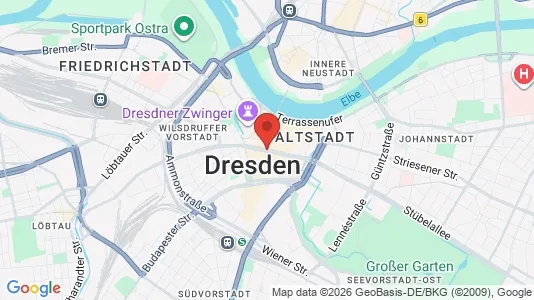 Rooms for rent i Dresden - kort over placeringen