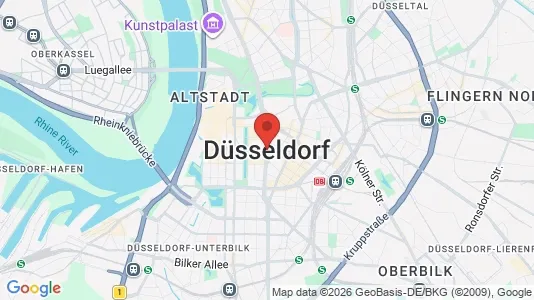 Houses for rent i Dusseldorf - kort over placeringen