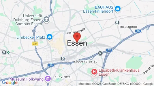 Rooms for rent i Essen - kort over placeringen