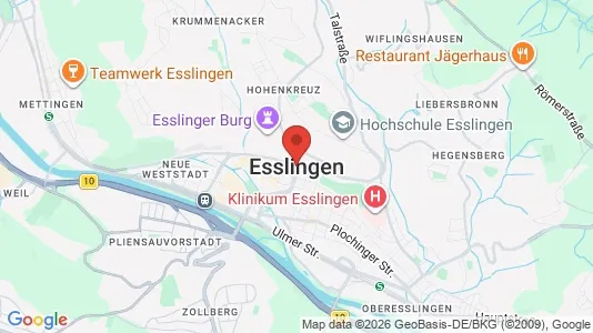 Apartments for rent i Esslingen - kort over placeringen