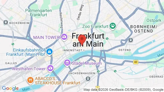 Apartments for rent i Frankfurt - kort over placeringen