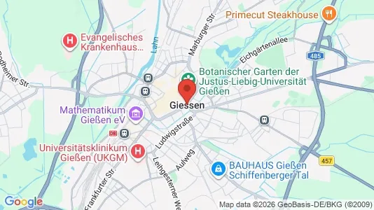 Apartments for rent i Gießen - kort over placeringen