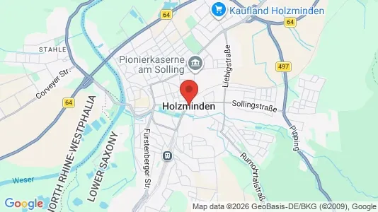 Apartments for rent i Holzminden - kort over placeringen