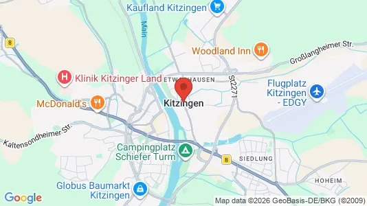 Apartments for rent i Kitzingen - kort over placeringen