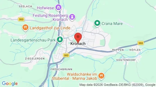 Apartments for rent i Kronach - kort over placeringen