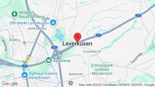 Houses for rent i Leverkusen - kort over placeringen