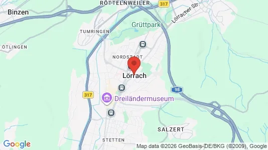 Rooms for rent i Lörrach - kort over placeringen