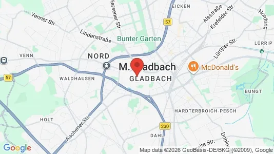 Apartments for rent i Mönchengladbach - kort over placeringen