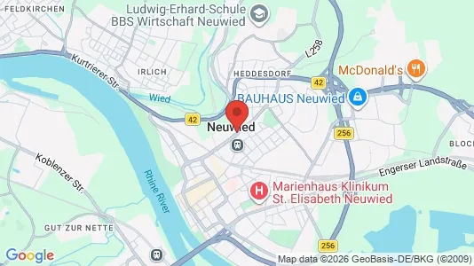 Apartments for rent i Neuwied - kort over placeringen