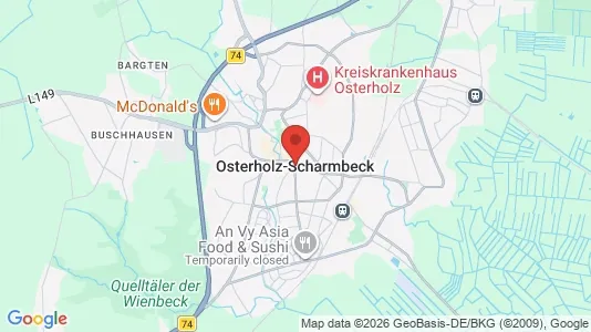 Apartments for rent i Osterholz - kort over placeringen