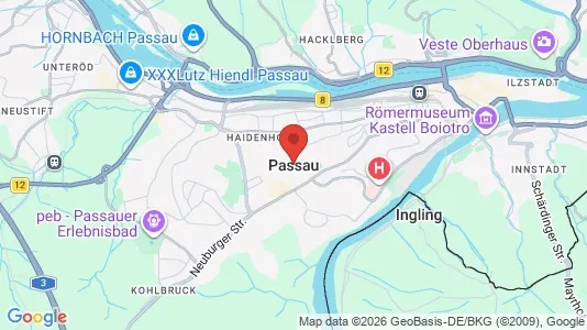 Apartments for rent i Passau - kort over placeringen