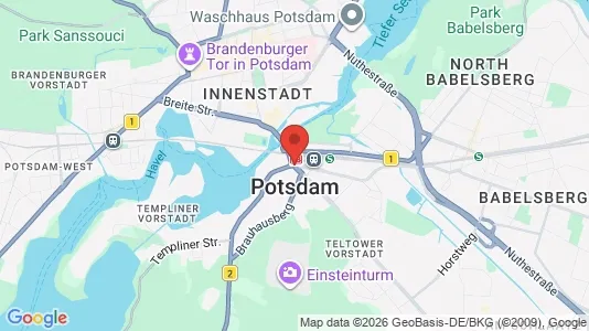 Apartments for rent i Potsdam - kort over placeringen