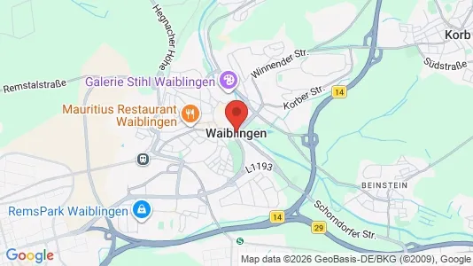 Apartments for rent i Rems-Murr-Kreis - kort over placeringen
