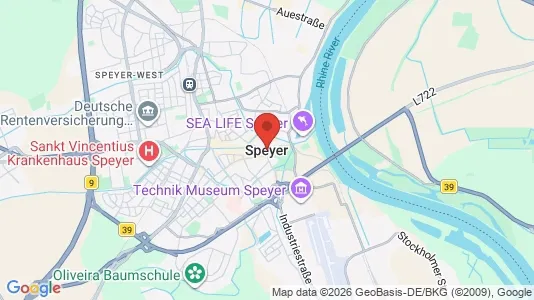 Apartments for rent i Speyer - kort over placeringen
