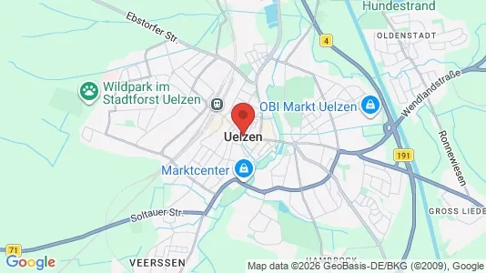 Houses for rent i Uelzen - kort over placeringen