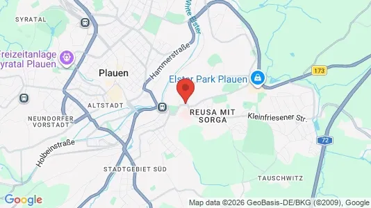 Houses for rent i Vogtlandkreis - kort over placeringen