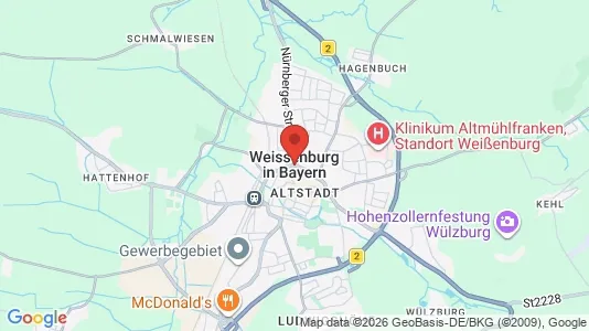 Apartments for rent i Weißenburg-Gunzenhausen - kort over placeringen