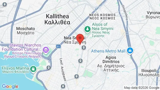 Apartments for rent i Nea Smyrni - kort over placeringen