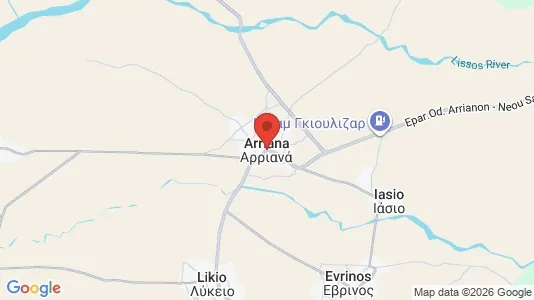Houses for rent i Arriana - kort over placeringen
