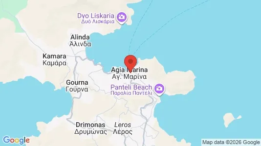 Houses for rent i Leros - kort over placeringen