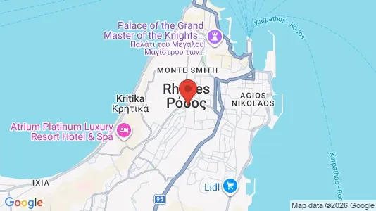 Houses for rent i Rhodes - kort over placeringen