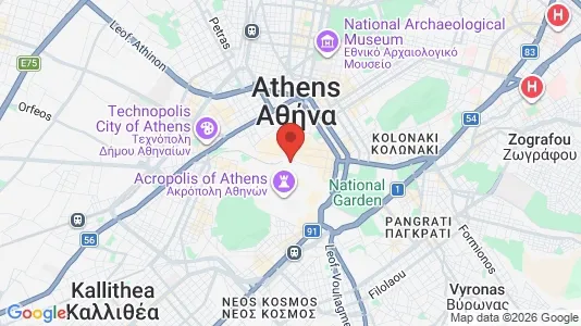 Houses for rent i Athens Monastiraki - kort over placeringen