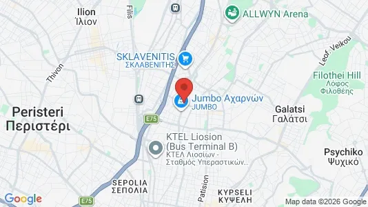 Houses for rent i Athens Patisia - kort over placeringen