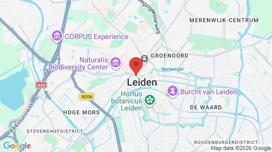 Rooms for rent i Leiden - kort over placeringen