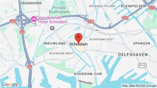 Rooms for rent i Schiedam - kort over placeringen