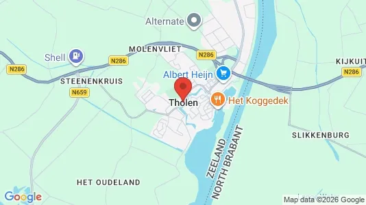 Houses for rent i Tholen - kort over placeringen