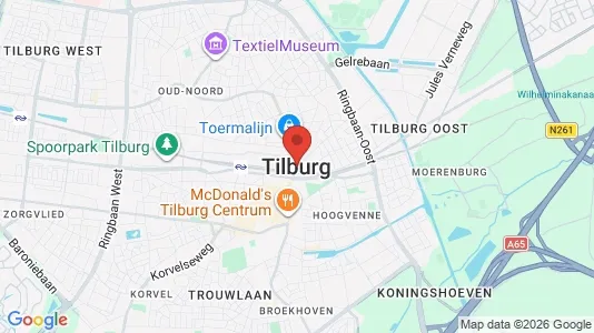 Houses for rent i Tilburg - kort over placeringen