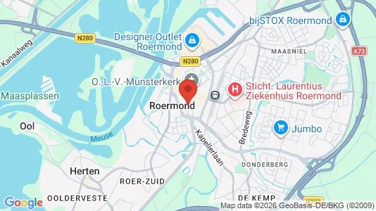 Apartments for rent i Roermond - kort over placeringen